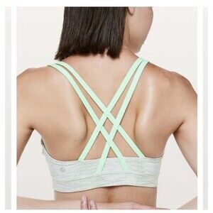 Lululemon Energy Bra Wee Are From Space Nimbus Battleship Green Strap Women's 8